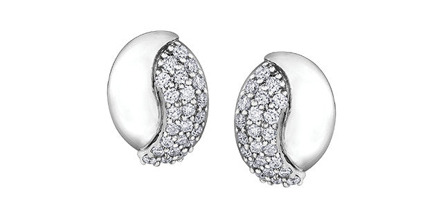 10K White Gold 0.28cttw Diamond Earrings