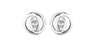 10K White Gold 0.20cttw Diamond Earrings
