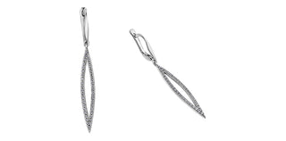 10K White Gold 0.20cttw Diamond Earrings