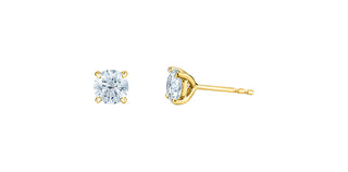 14K Yellow Gold Lab-Grown Diamond Earrings