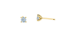 14K Yellow Gold Lab-Grown Diamond Earrings