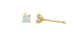 14K Yellow Gold 0.50cttw Lab Grown Diamond Stud Earrings