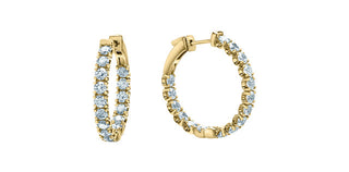 14K Yellow Gold Lab-Grown Diamond Earrings