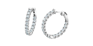 14K White Gold Lab-Grown Diamond Earrings
