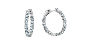 14K White Gold Lab-Grown Diamond Earrings