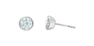 14K White Gold Lab-Grown Diamond Earrings