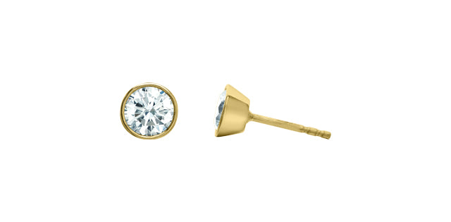 10K Yellow Gold 1.00cttw Lab Grown Diamond Earrings