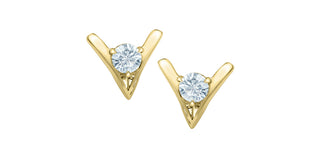 10K Yellow Gold 0.50cttw Lab Grown Diamond Earrings