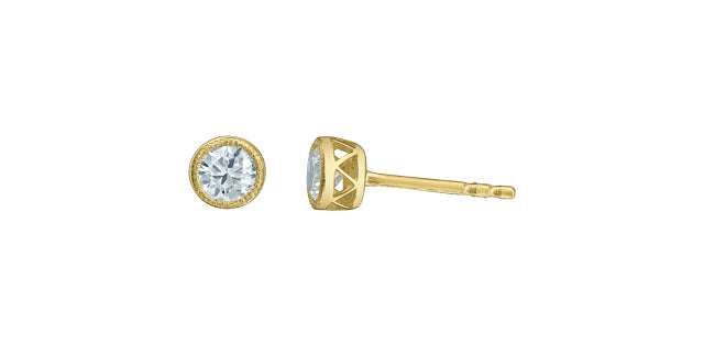 10K Yellow Gold 0.40cttw Lab Grown Diamond Earrings