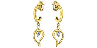 10K Yellow Gold Lab Grown Diamond Earring