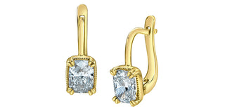 14K Yellow Gold Lab-Grown Diamond Earrings