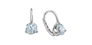 14K White Gold Lab-Grown Diamond Earrings