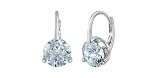 14K White Gold 6.00cttw Lab Grown Diamond Earrings