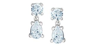 10K White Gold 0.76cttw Lab Grown Diamond Earrings