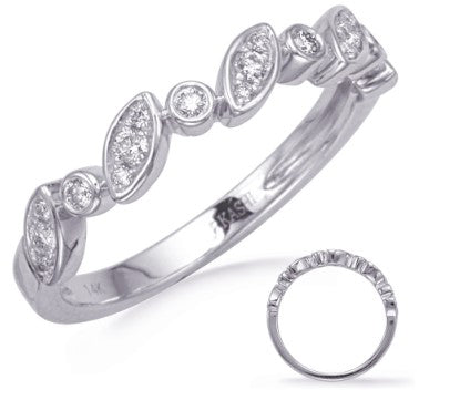 14K White Gold 0.19 cttw Diamond Ring