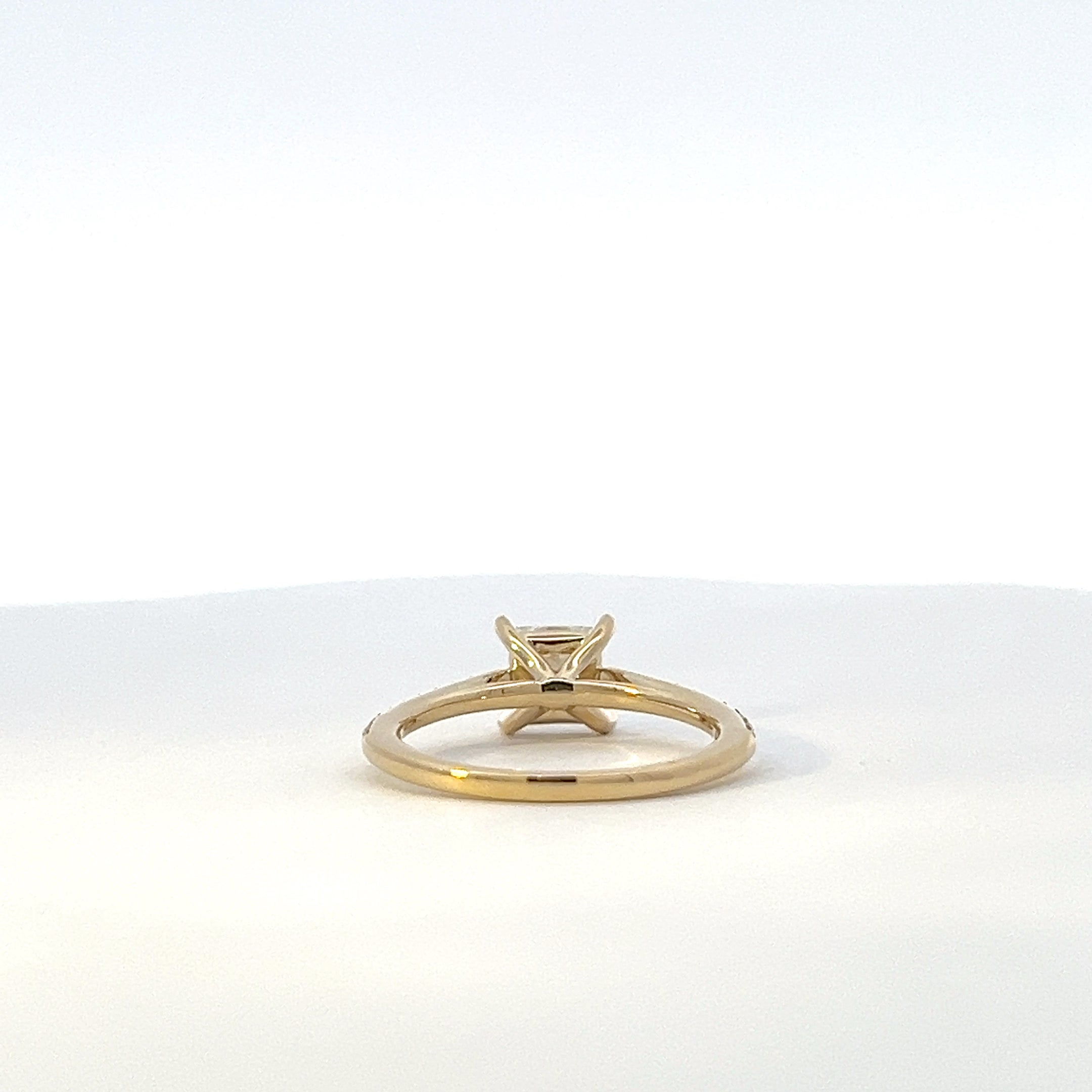 14K Yellow Gold 1.275 Lab Grown Diamond Engagement Ring - 4 / yellow gold