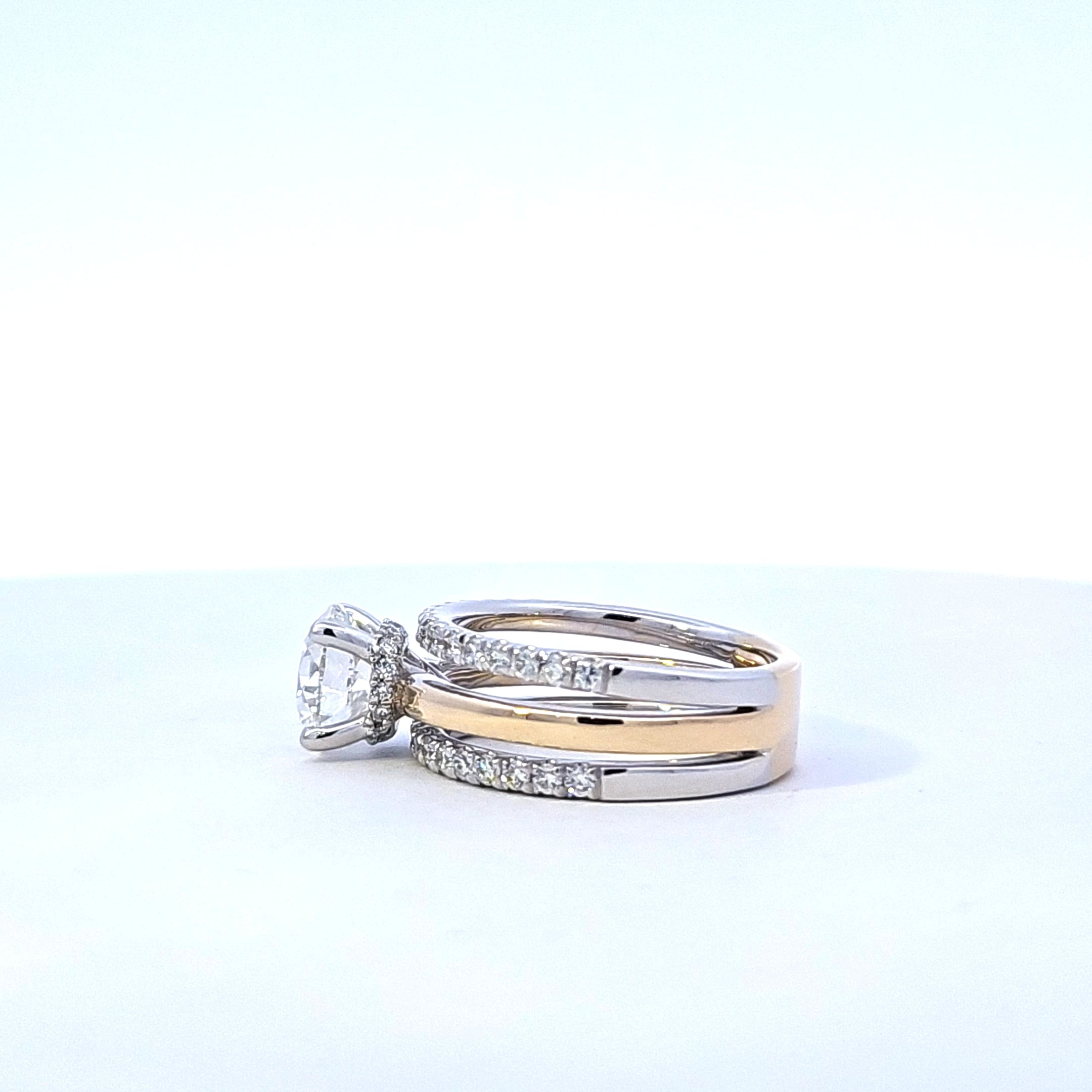 14K Yellow and White Gold 2.74cttw Lab Grown Diamond Ring - 4