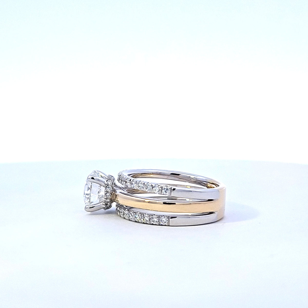 14K Yellow and White Gold 2.74cttw Lab Grown Diamond Ring