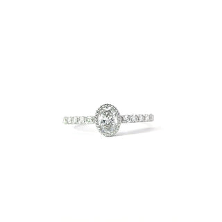 10K White Gold Lab Grown Diamond Ring