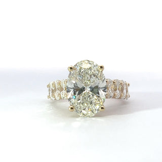 14K  Gold 7cttw Lab Grown Engagement Ring