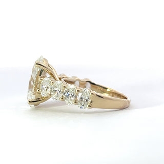 14K  Gold 7cttw Lab Grown Engagement Ring