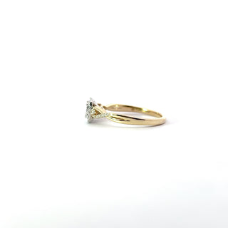 10K Yellow Gold 0.30cttw Gold Diamond Ring with Halo