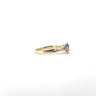 10K Yellow Gold 0.30cttw Gold Diamond Ring with Halo