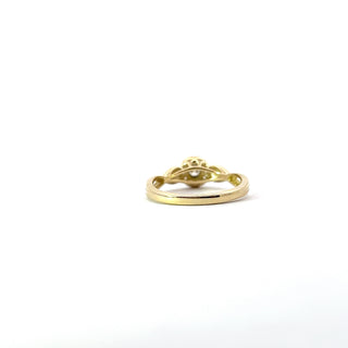10K Yellow Gold 0.20cttw Gold Diamond Ring with Halo