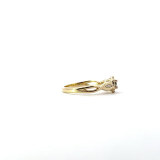 10K Yellow Gold 0.20cttw Gold Diamond Ring with Halo