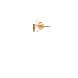 14K Yellow Gold 0.109cttw Diamond Love Earrings