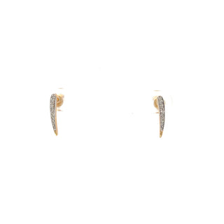 14K Yellow Gold Diamond Earrings