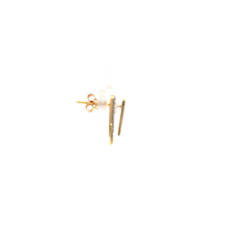 14K Yellow Gold Diamond Earrings