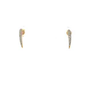 14K Yellow Gold Diamond Earrings