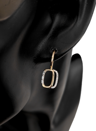 Aretes de diamantes de 0,18 quilates en oro amarillo de 14 quilates