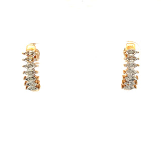 10K Yellow Gold 0.14cttw Diamond Earrings