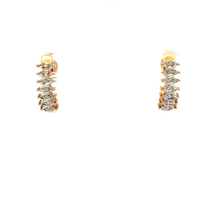10K Yellow Gold 0.14cttw Diamond Earrings