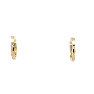 Pendientes de oro amarillo con diamantes