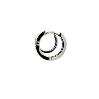 Pendientes tipo argolla con bisagras Huggie de diamantes de 0,10 quilates en oro amarillo de 10 quilates