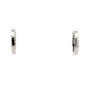 Pendientes tipo argolla con bisagras Huggie de diamantes de 0,10 quilates en oro amarillo de 10 quilates