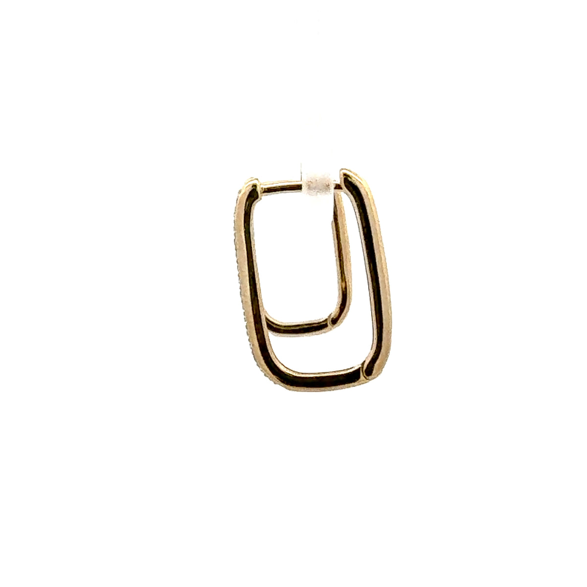 10K Yellow Gold 0.20 cttw Diamond Square Hoop Earrings