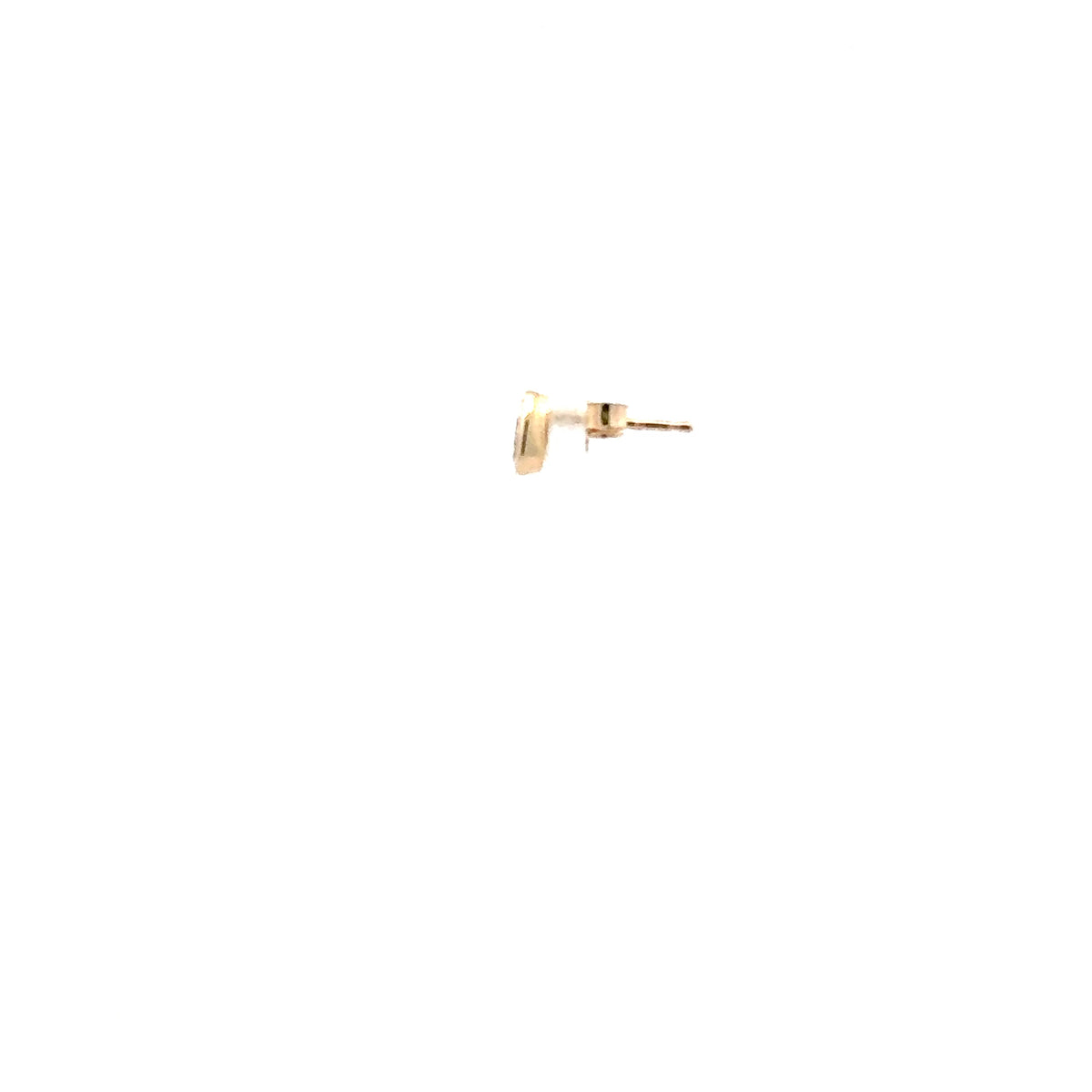 10K Lab Grown Diamond Bezel Stud Earrings