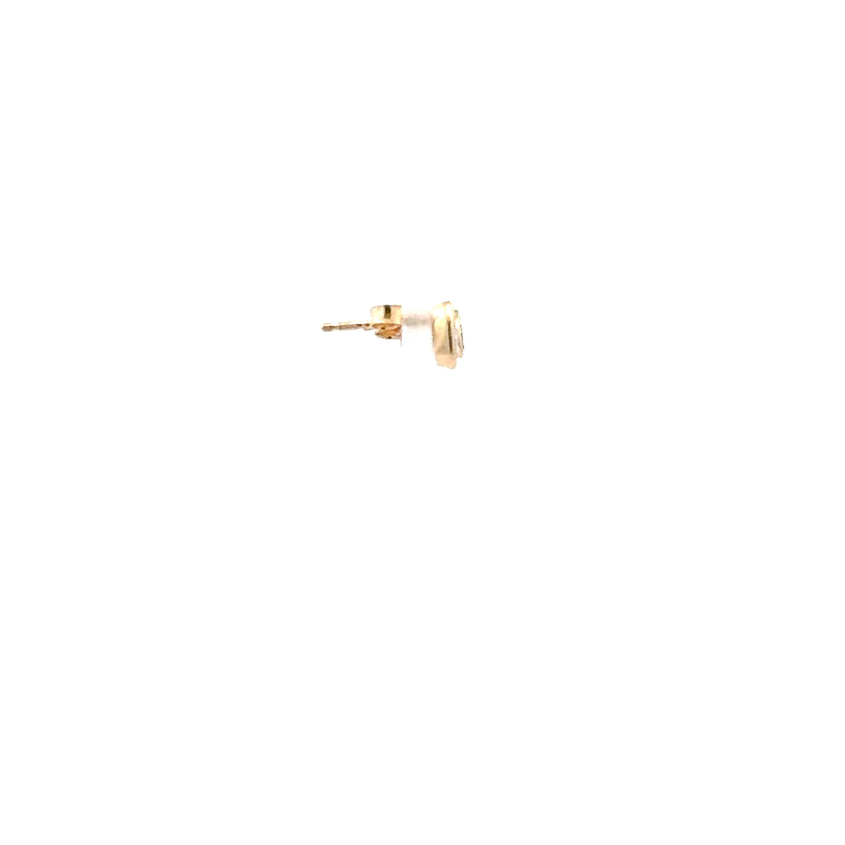 10K Lab Grown Diamond Bezel Stud Earrings