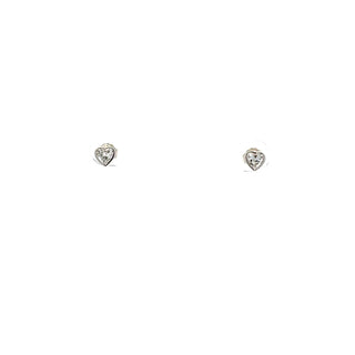 10K Lab Grown Diamond Bezel Stud Earrings