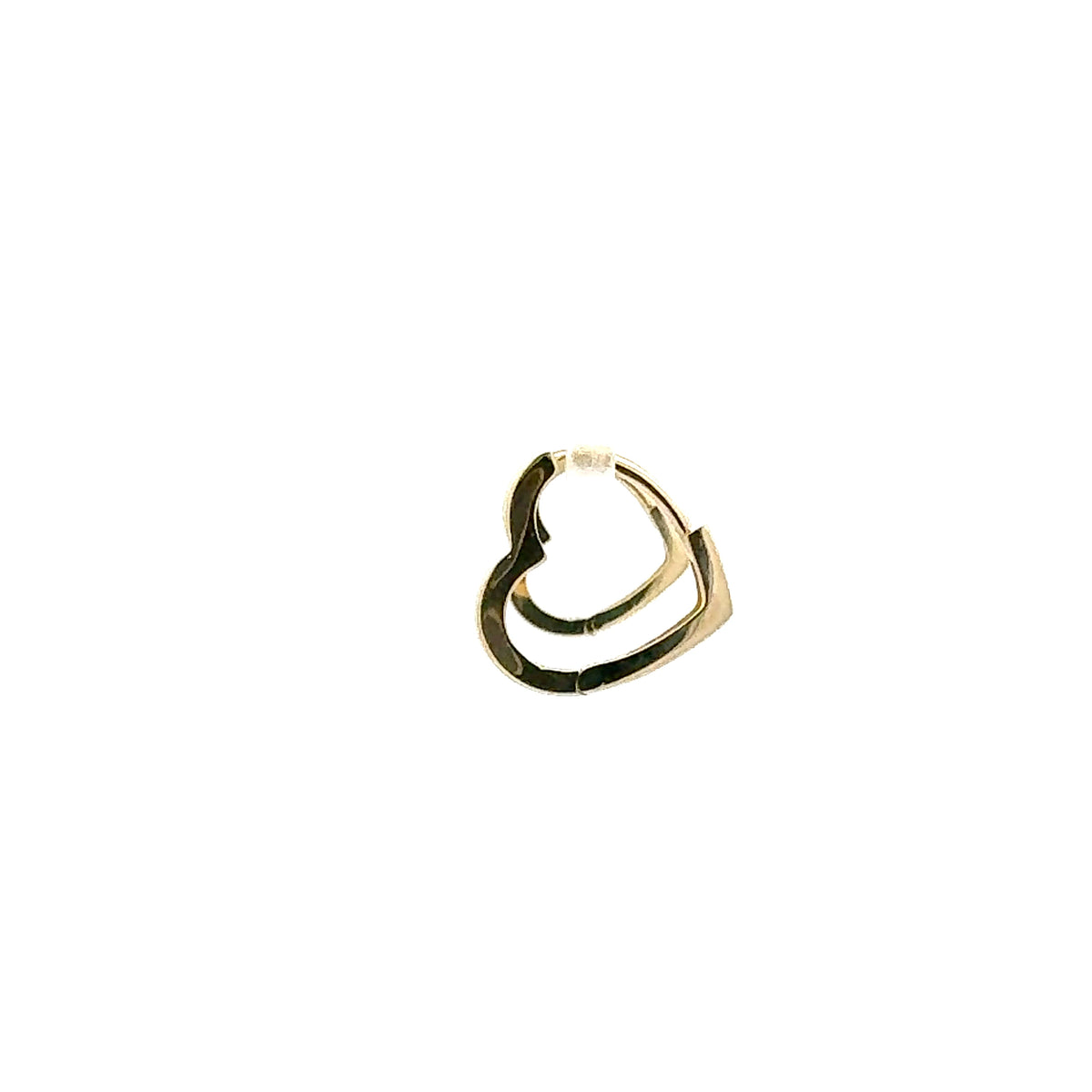 10K Yellow Gold Heart-Shaped Huggie Earrings