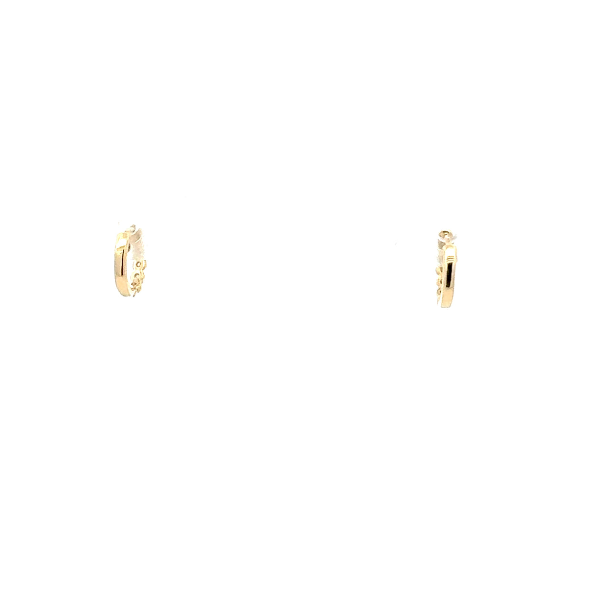 10K Yellow Gold 0.07cttw Diamond Hoop Earrings