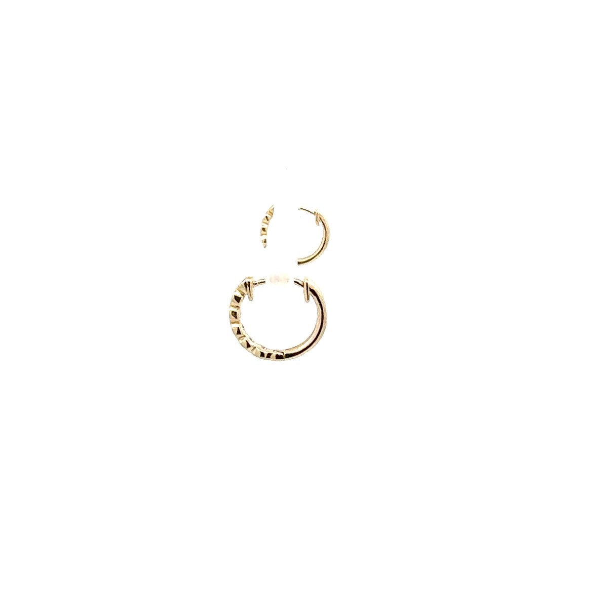 10K Yellow Gold 0.07cttw Diamond Hoop Earrings