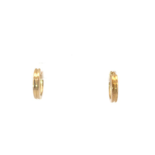 10K Yellow Gold 0.24cttw Canadian Diamond Hoop Earrings