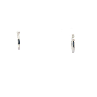10K White Gold Diamond Hoop Earrings  0.30cttw