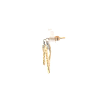 10K Yellow and white Gold Diamond Earrings