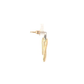 10K Yellow and white Gold Diamond Earrings
